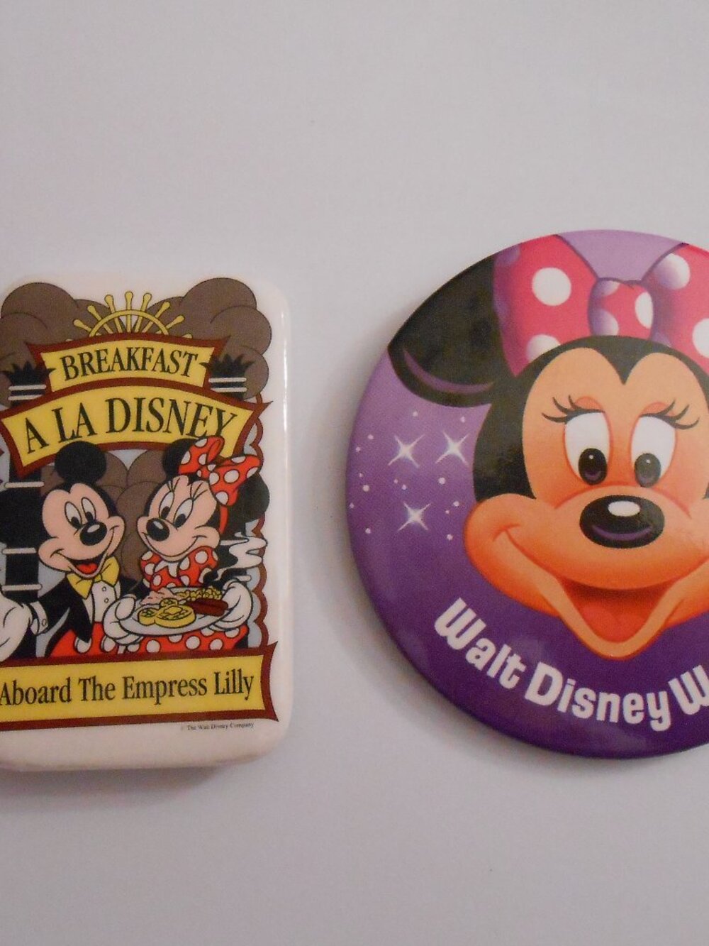 Vintage (1993) DisneyWorld Pin Lot, Character Breakfast Pin, Minnie Mouse Pin